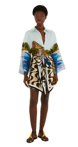 Copacbana Long Sleeve Kimono - Beach Multicolor