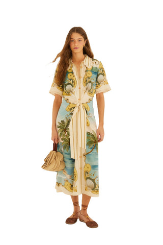 Midi Dress - Royal Sea Multi