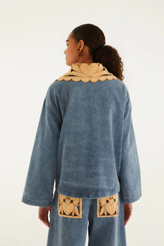Farm Rio Blue Richelieu Barn Jacket - Denim