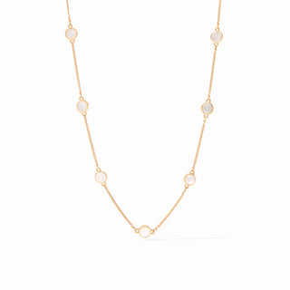 Valencia Delicate Station Necklace - Mother of Pearl