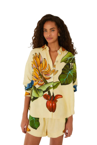 Farm Rio Banana Grapes Shirt - Yellow