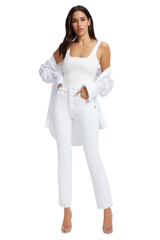 Good Legs Straight Jean - White