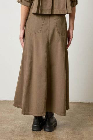 Seamed Maxi Skirt - Parsley