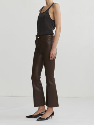 DL 1961 Bridget Boot: High Rise Instasculpt Crop - Brownstone Coated