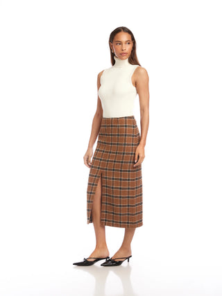 Kaia Midi Skirt - Plaid