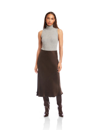 Brielle Midi Skirt - Brown