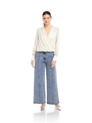 Ines Drape Front Top - Off White