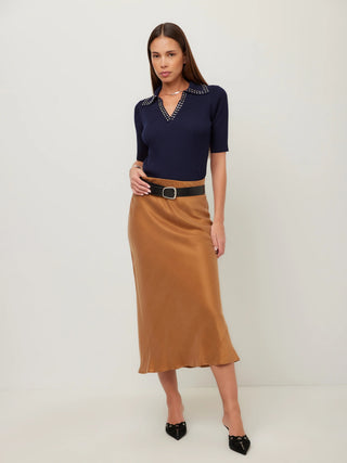 Fifteen Twenty - Eva Bias Ankle Skirt Camel