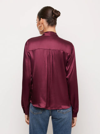 Fifteen Twenty - Patty Tie Neck Top - Merlot