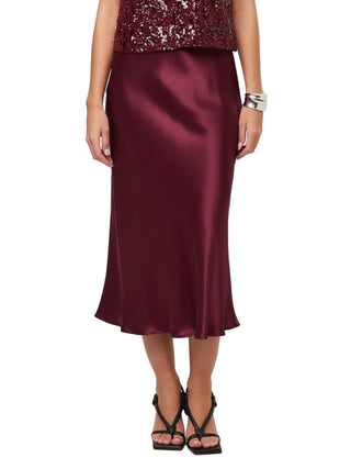 Fifteen Twenty Mia Bias Skirt - Merlot