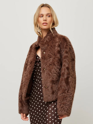 Fifteen Twenty Mackenzie Reversible Fur Coat - Wood