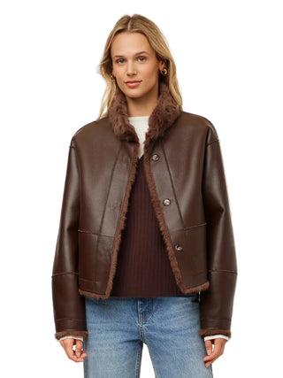 Fifteen Twenty Mackenzie Reversible Fur Coat - Wood