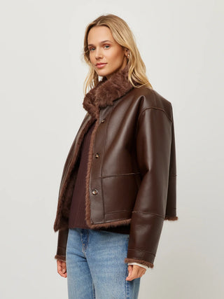 Fifteen Twenty Mackenzie Reversible Fur Coat - Wood