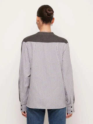 Fifteen Twenty Celine Mixed Media Cardigan - Charcoal
