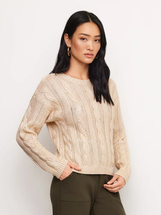 Fifteen Twenty Levie Metallic Sweater - Gold
