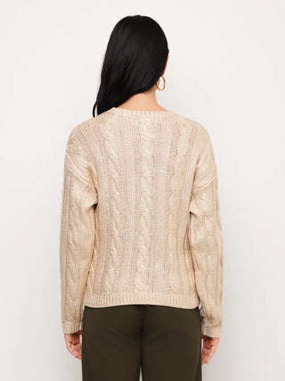 Fifteen Twenty Levie Metallic Sweater - Gold