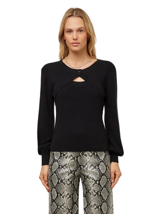 Fifteen Twenty - Amelia Bolero Shrug Sweater Black