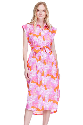 Jade - Round Hem Midi - Sunset Orchid