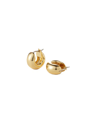 Mini Tome Hoop Earrings - High Polish Gold