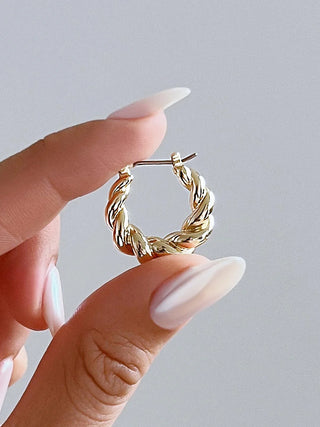 Paris Twisted Hoop - Gold
