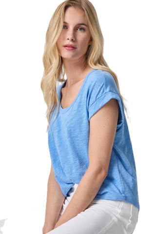 Lilla P Cuff Sleeve Boxy Top - Capri