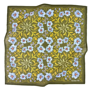 Clara Bandana - Blue/Green Floral