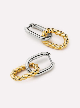 Ana Luisa Ash Double Mini Drop Earring - Two Tone