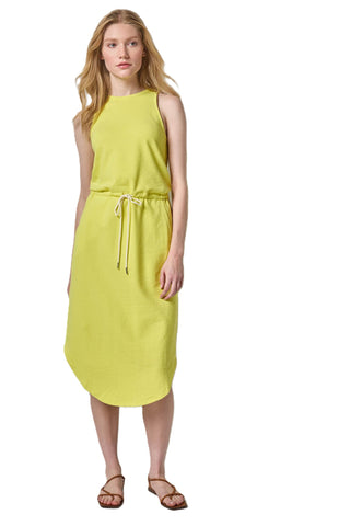 Lilla P Shirttail Midi Dress - Textured Terry Limeade