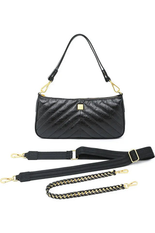 Think Royln Enchanted - Black Crinkle Leather