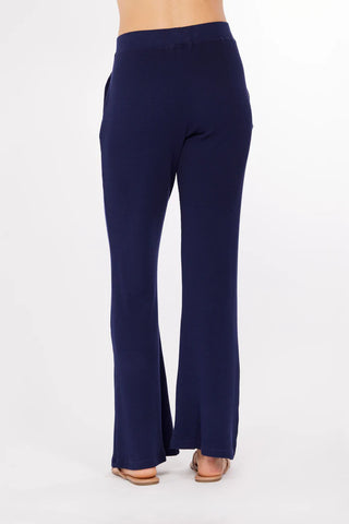 Long Slouch Pants W/ No Cuffs - Vibrant Navy