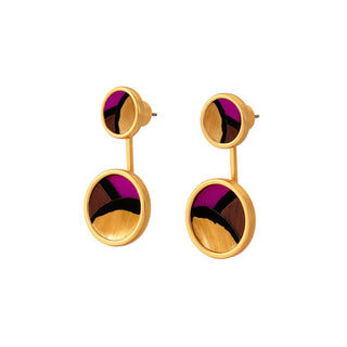 Bezel Jacket Earring - Sophia