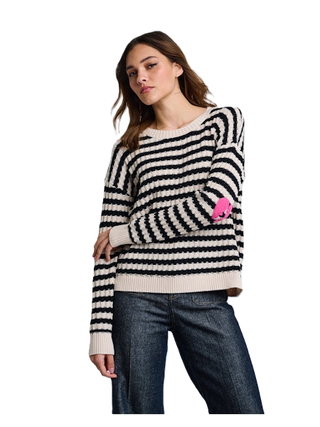 It's Complicated Sweater - Sheepskin/Black