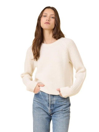 Blakely Rib Cashmere Pullover - Ivory