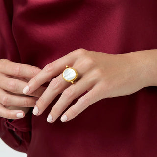 Julie Vos Coin Revolving Ring - Mother of Pearl