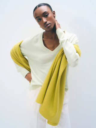 White + Warren Cashmere Travel Wrap - Citronelle
