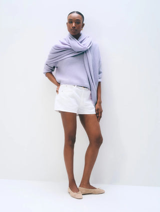 White + Warren Cashmere Travel Wrap - Lavender Fog