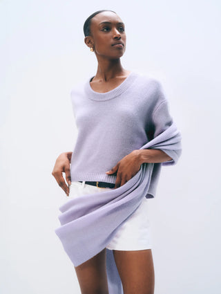 White + Warren Cashmere Travel Wrap - Lavender Fog