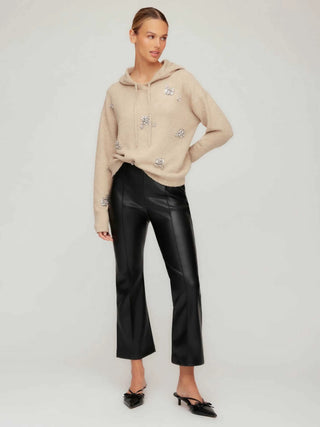 Fifteen Twenty Sigourney Pintuck Pants Faux Leather - Black