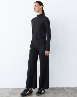 Ripley Rader Ponte Knit Mock Turtleneck - Black