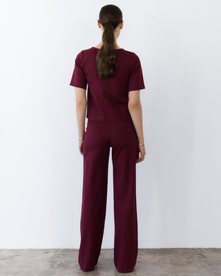 Ripley Rader Ponte Extended Short Sleeve Top - Wine