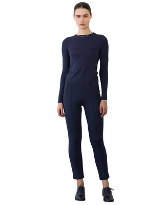 Ripley Rader Ponte Knit Slim Leg Pant - Navy