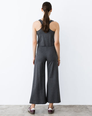 Ripley Rader Ponte Knit Cropped Wide Leg Pant - Charcoal
