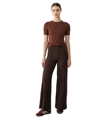 Ripley Rader Ponte Knit Standard Wide Leg Pant - Chocolate