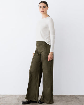 Ripley Rader Suede Wide Leg Pant - Olive