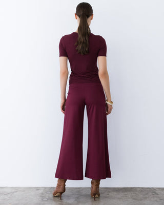 Ripley Rader Ponte Knitted Cropped Wide Leg - Wine