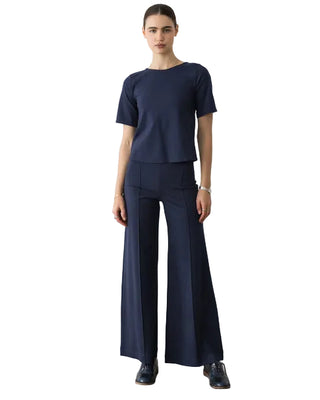 Ripley Rader Ponte Knit Standard Wide Leg Pant - Navy