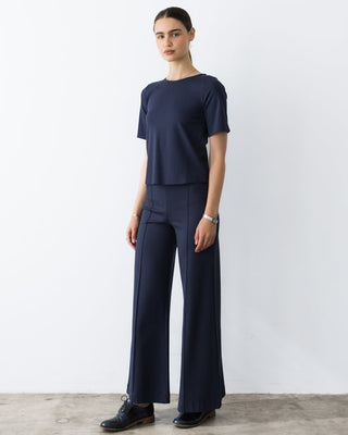 Ripley Rader Ponte Knit Standard Wide Leg Pant - Navy