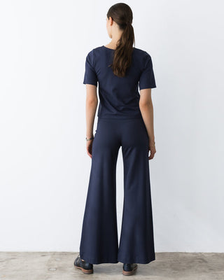 Ripley Rader Ponte Knit Short Sleeve Top Extended - Navy