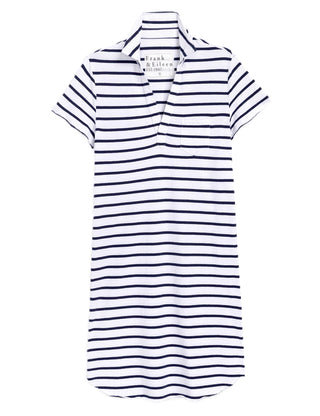 Frank &amp; Eileen Lauren Polo Dress - White British Stripe