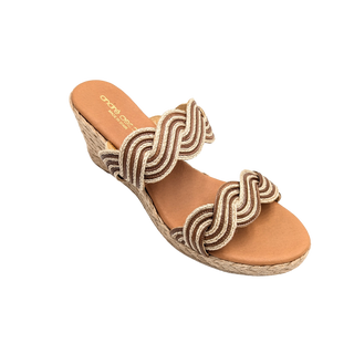 Andre Assous Nolita Twist Wedge - &nbsp;Natural/Cognac